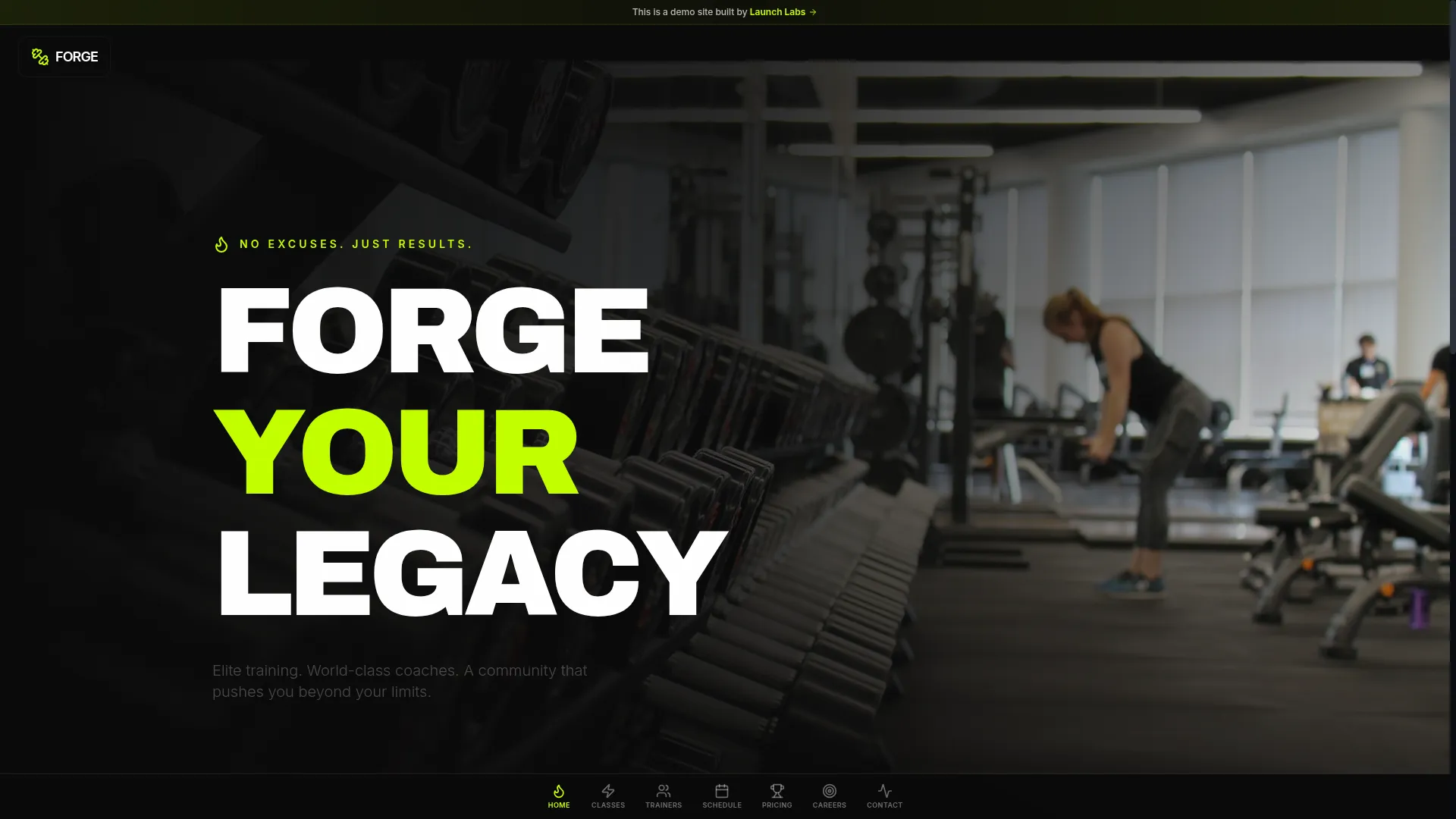 Fitness web design