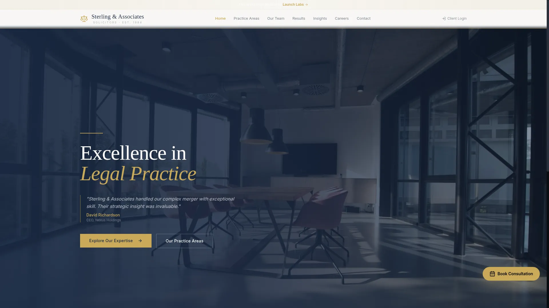 Premium website design example by Launch Labs UK for a Reading business