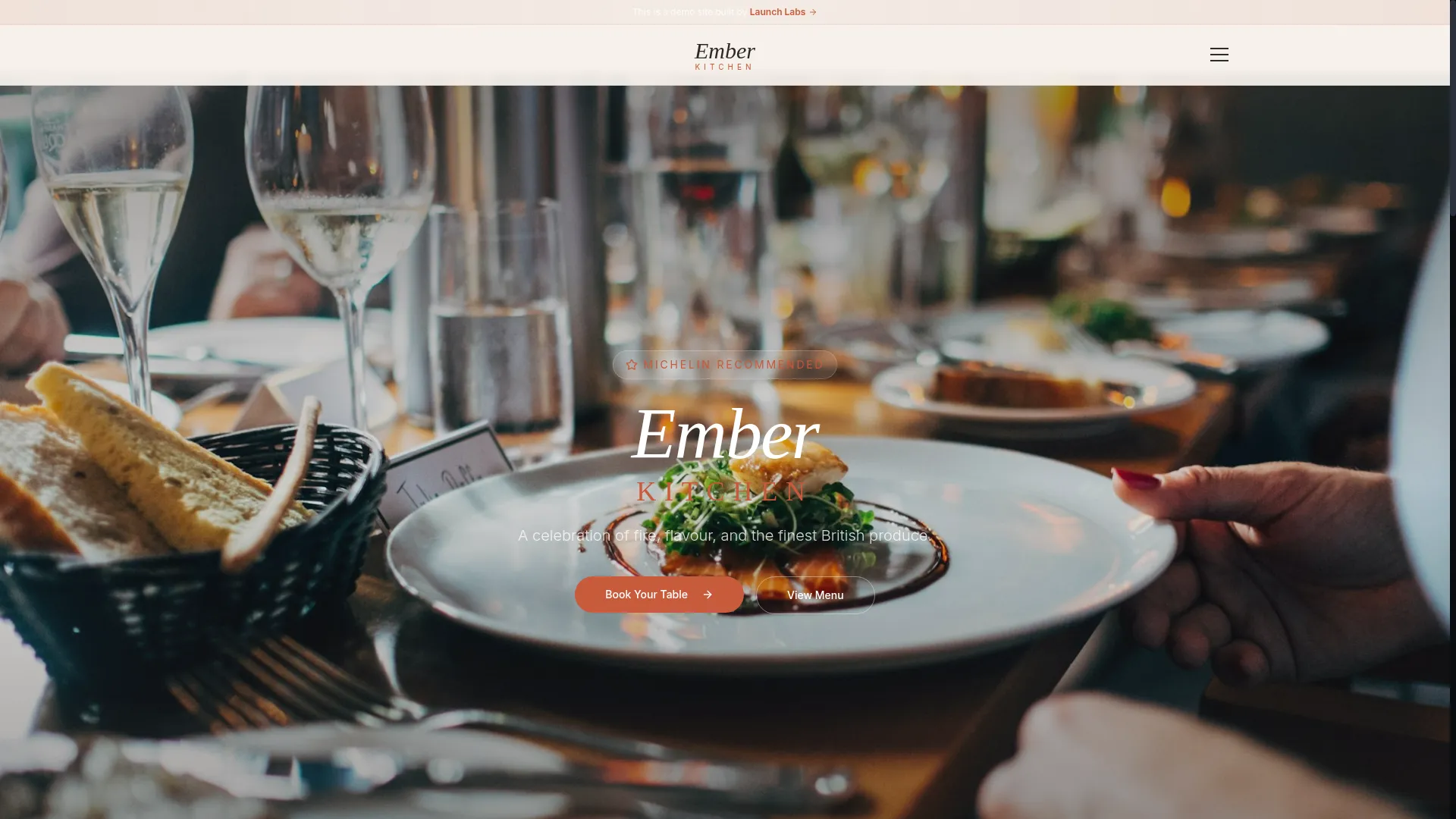 Restaurants web design